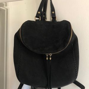 Black leather HOBO “river” backpack